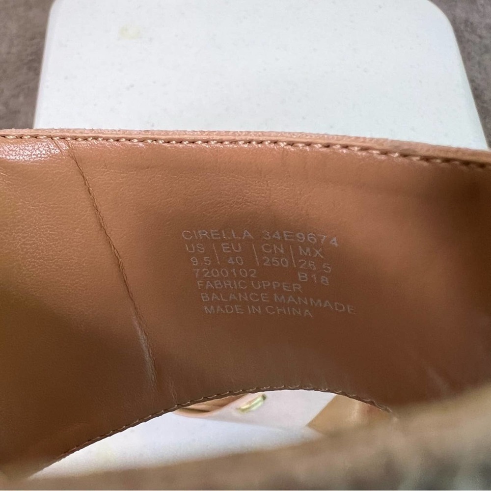 CALVIN KLEIN Cirella Women’s Nude Block Heel Dress Sandal Mule Size 9,5 #66 - Picture 6 of 11